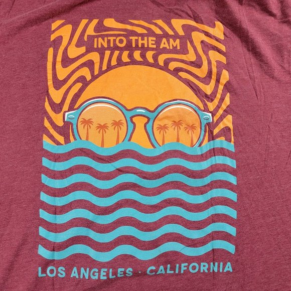 Into The AM Mens 2XL Dark Red Short Sleeve TShirt Los Angeles California Sunrise - Picture 3 of 10